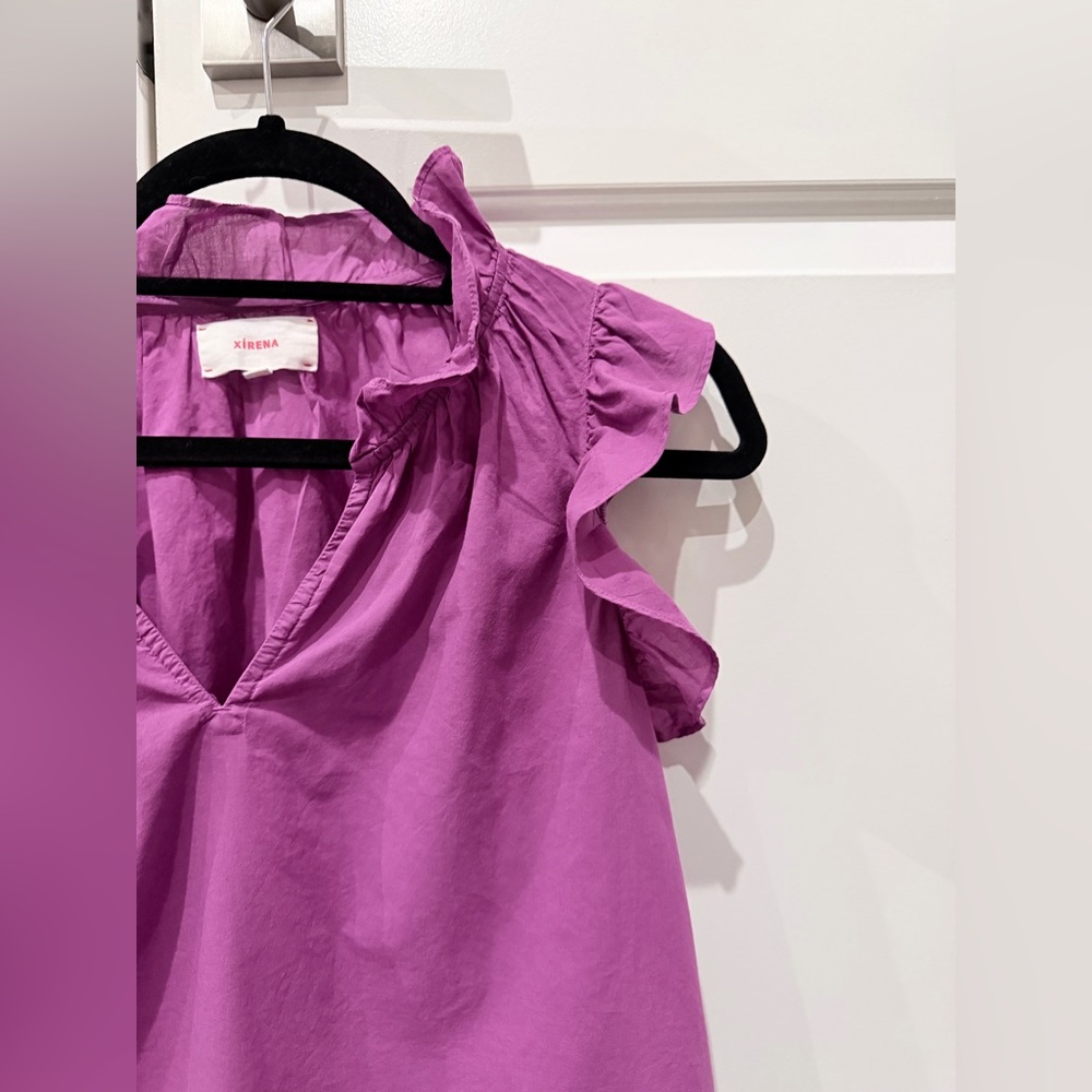 XiRENA Fuchsia Ruffle Blouse - Picture 5 of 15